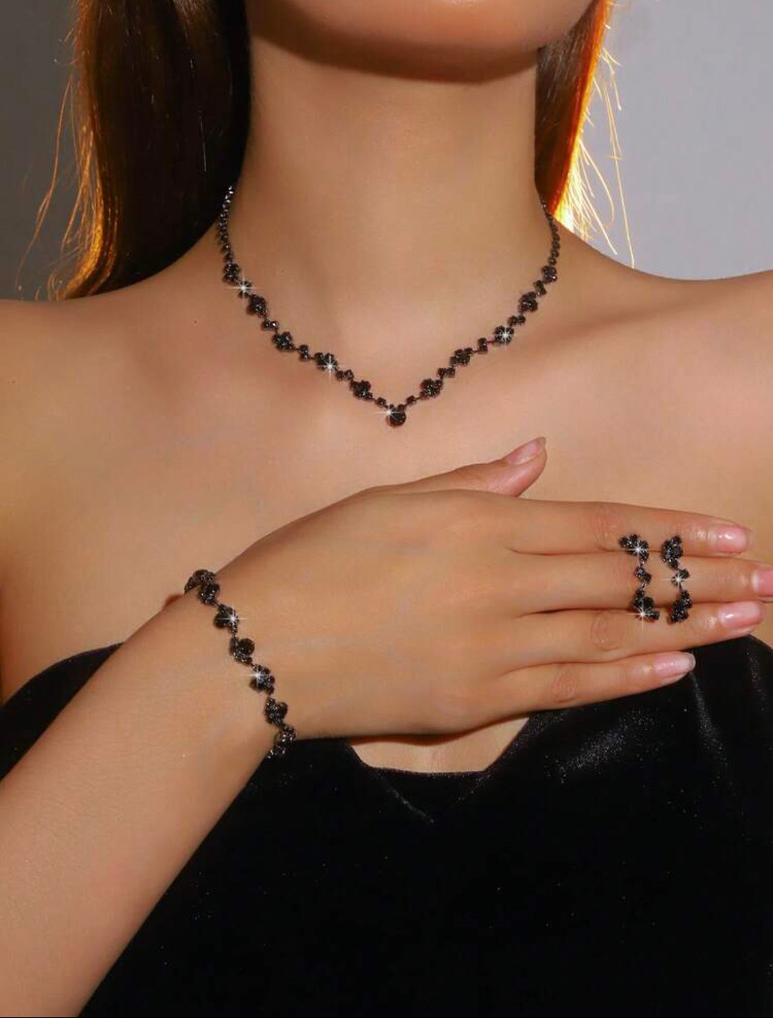 3pcs Fashionable Jewelry Set, Including 1 Necklace, 1 Pair Of Earrings And 1 Bracelet, Suitable For Women's Daily Wear, As Well As Weddings, Parties And Other Occasions 👉 (30% advance payment) vibrant vogue