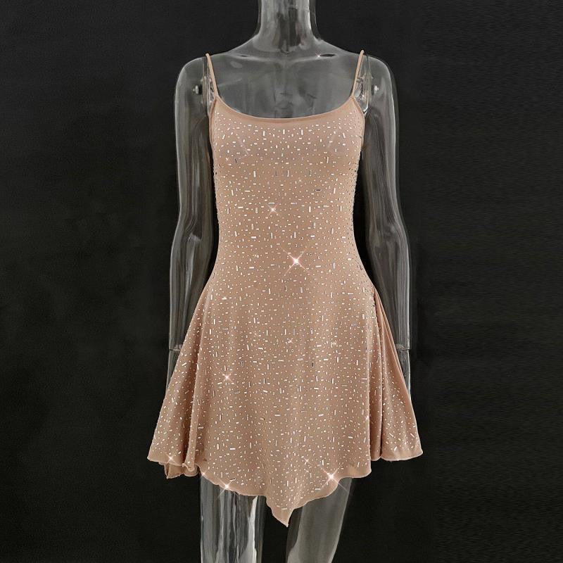 Western women halter dress, hot girl, irregular birthday/party dress,