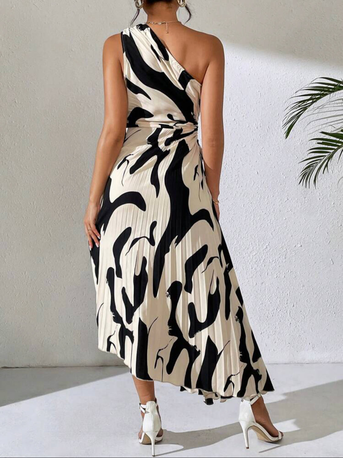 Summer Off-Shoulder Hollow-Out Printed Dress Maxi Women Outfit..!