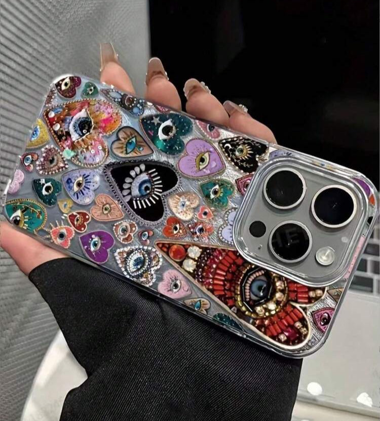 Iphone-14 1pc Feather & Diamond Pattern Full Coverage TPU Shockproof Phone Case Compatible With Apple 16, 15, 14, 13, 12, 11 Pro Max