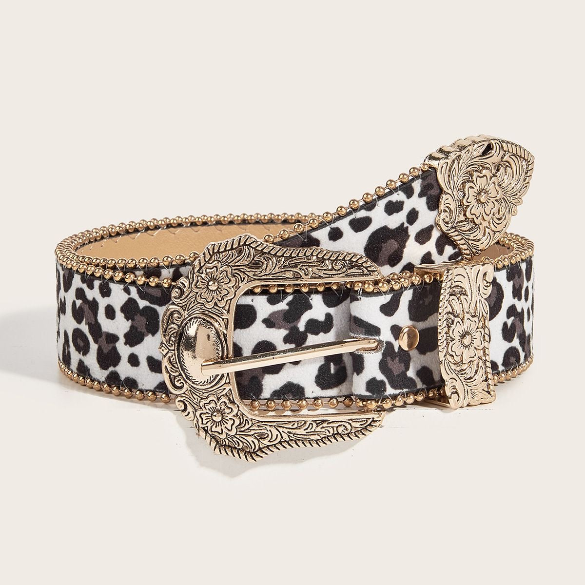 Leopard print belt for women, American retro style, decorative, ins style, subculture belt, ready stock, wholesale, wide waist belt