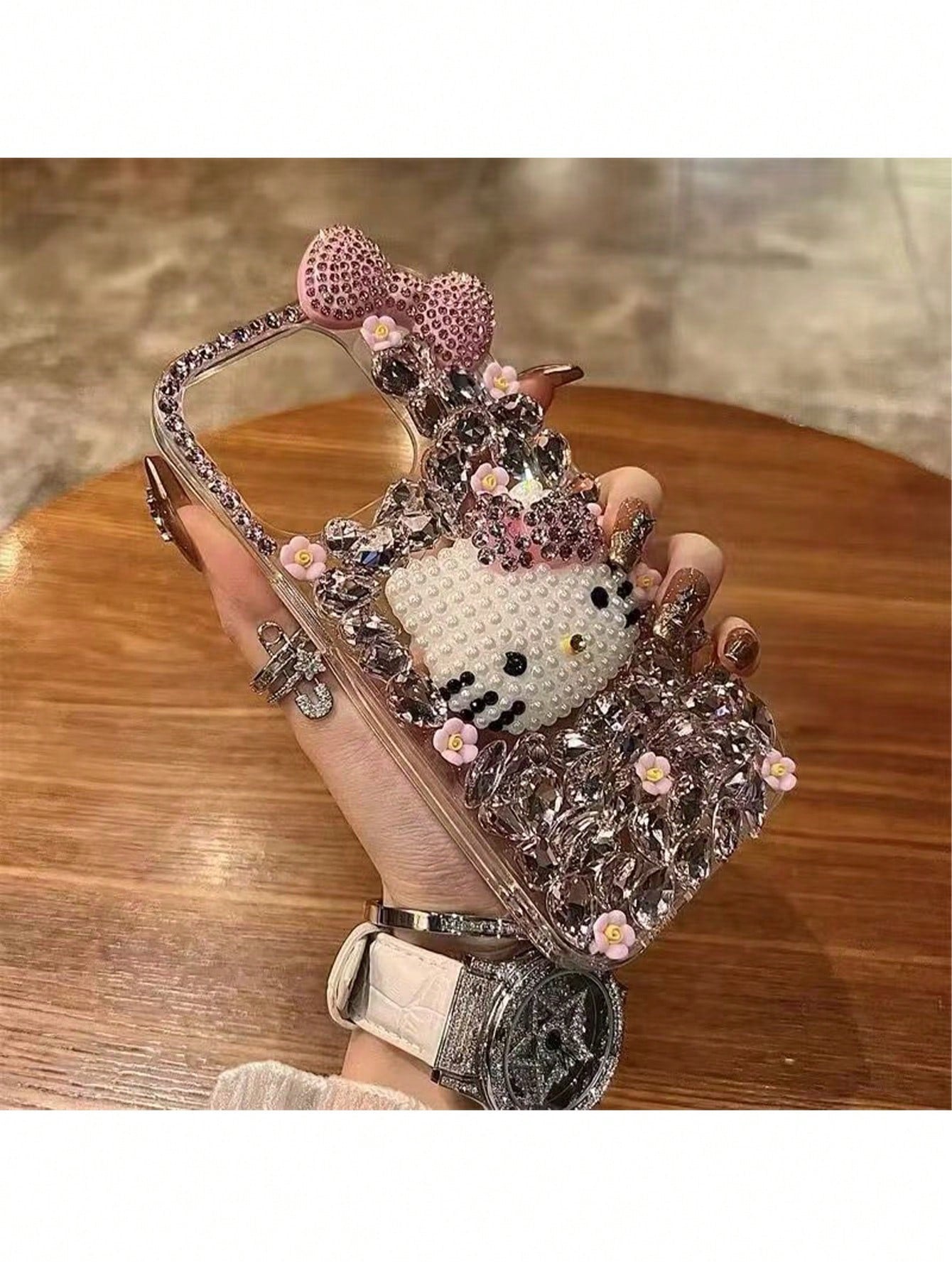 Hello Kitty Cat Bow Sanrio Phone Case, Pink Waterproof Shockproof Material, Cute & Stylish Compatible With Apple 17 Series, 11/12/12 Pro, 13/14/15, 13 Pro/14 Pro/15 Pro, 12 Pro Max/13 Pro Max/14 Pro Max/15 Pro Max, 16,17 pro and pro max
