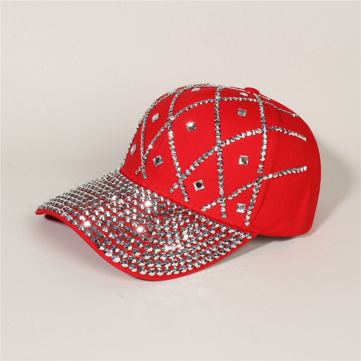 New women's baseball cap, denim sun hat, outdoor hat, rhinestone baseball cap, fashionable and versatile sun hat.