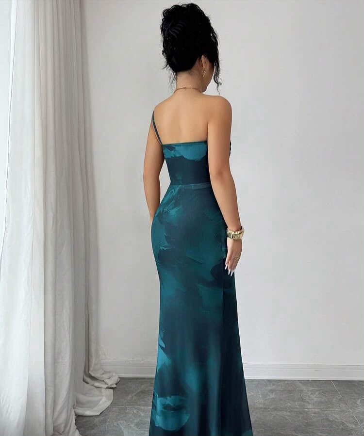 Elegant One-Shoulder Mermaid Dress, Summer