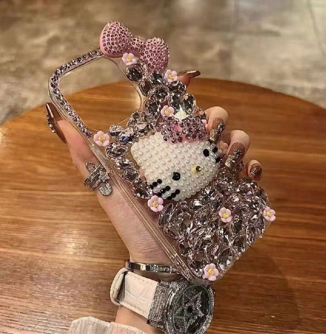 Hello Kitty Cat Bow Sanrio Phone Case, Pink Waterproof Shockproof Material, Cute & Stylish Compatible With Apple 17 Series, 11/12/12 Pro, 13/14/15, 13 Pro/14 Pro/15 Pro, 12 Pro Max/13 Pro Max/14 Pro Max/15 Pro Max, 16,17 pro and pro max