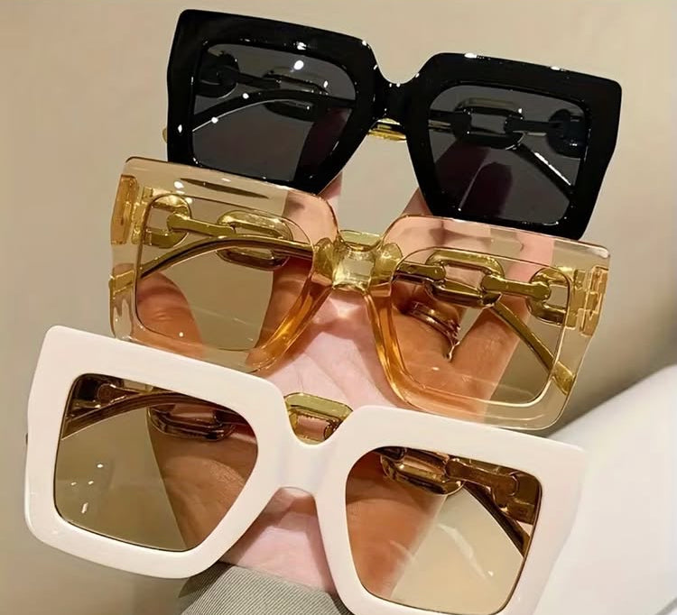 Multi-Color Women's Vintage Large Frame Fashion Glasses Set