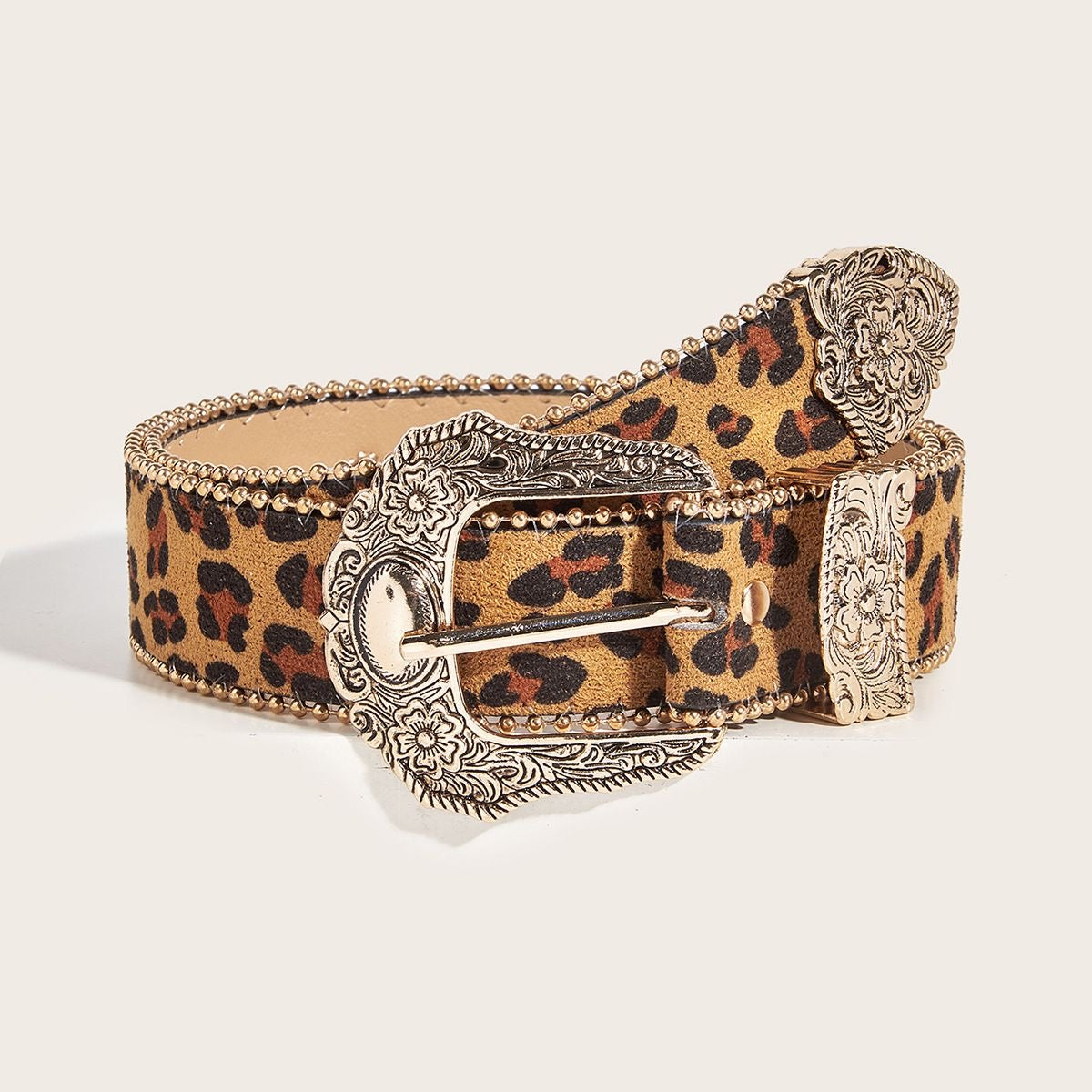 Leopard print belt for women, American retro style, decorative, ins style, subculture belt, ready stock, wholesale, wide waist belt