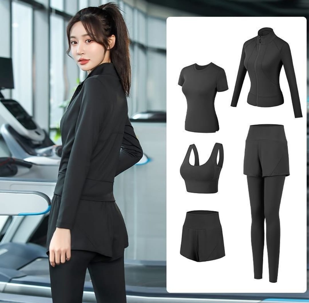 Women Yoga 5-Piece Suit